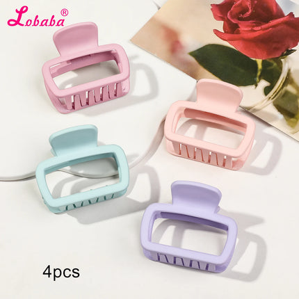 4 Pack Medium Small Hair Clips for Women, Claw Clips for Thick Thin Hair, Strong Hold Square Jaw Clips