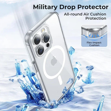 Funda Magnetic Clear Case For APPLE iPhone 17 Air 16 15 14 13 12 Pro Max Plus 16e Mini Wireless Charging Compatible With Magsafe