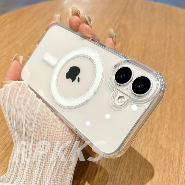 Crystal HD Transparent For Magsafe Magnetic Wireless Charge Case For iphone 11 12 13 14 15 16 Pro Max XR X S 7 8 Plus Hard Cover