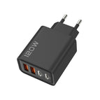 Black EU Plug / Yellow