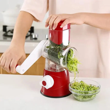 Multifunctional Drum Vegetable Slicer Hand Crank Home Kitchen Chopper Potato Grater Cheese Grinder with Interchangeable Blades