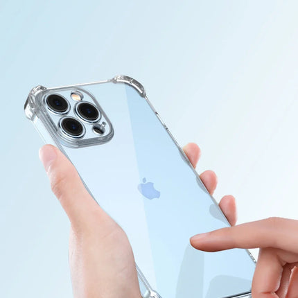 Shockproof Silicone Clear Phone Case For iPhone 13 11 12 14 Pro Max Mini Lens Protection Back Case For iPhone 15 16 PRO XS X XR