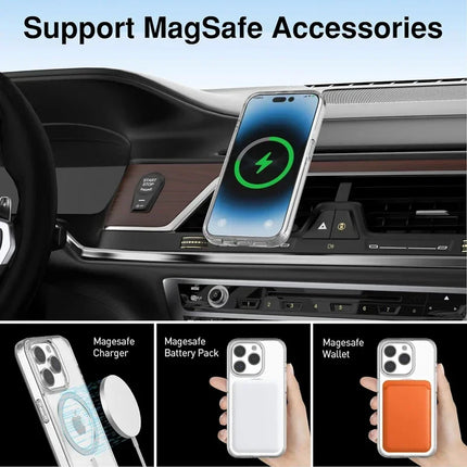 Funda Magnetic Clear Case For APPLE iPhone 17 Air 16 15 14 13 12 Pro Max Plus 16e Mini Wireless Charging Compatible With Magsafe