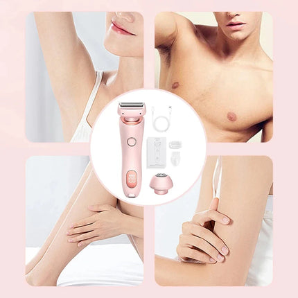 Electric Razors for Women 2 In 1 Bikini Trimmer Face Shavers Hair Removal for Underarms Legs Ladies Body Trimmer IPX7 Waterproof