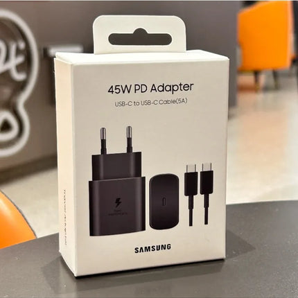 Samsung 45W PD Charger Super Fast Charging For Galaxy S25 Ultra Plus S24 S23 S22 A56 A55 A36 EU Adapter 5A Type C Cable