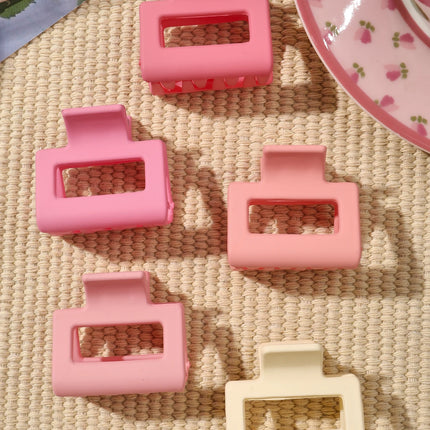 4 Pack Medium Small Hair Clips for Women, Claw Clips for Thick Thin Hair, Strong Hold Square Jaw Clips