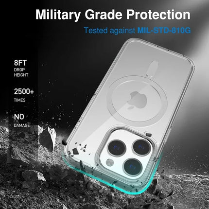 Funda Magnetic Clear Case For APPLE iPhone 17 Air 16 15 14 13 12 Pro Max Plus 16e Mini Wireless Charging Compatible With Magsafe