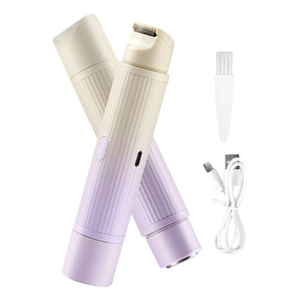 2in1 Electric Razors for Women Bikini Trimmer Facial Mustache Shavers for Ladies Body Underarms Legs Portable Painless Epilator