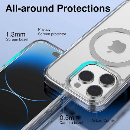 Funda Magnetic Clear Case For APPLE iPhone 17 Air 16 15 14 13 12 Pro Max Plus 16e Mini Wireless Charging Compatible With Magsafe