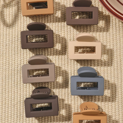 4 Pack Medium Small Hair Clips for Women, Claw Clips for Thick Thin Hair, Strong Hold Square Jaw Clips