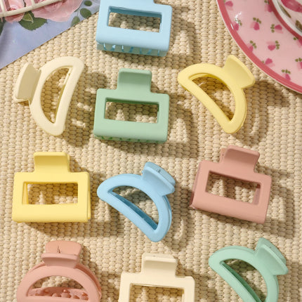 4 Pack Medium Small Hair Clips for Women, Claw Clips for Thick Thin Hair, Strong Hold Square Jaw Clips