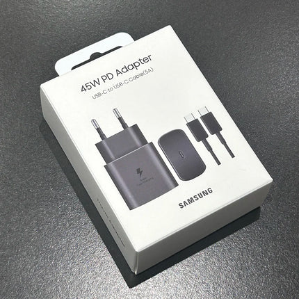 Samsung 45W PD Charger Super Fast Charging For Galaxy S25 Ultra Plus S24 S23 S22 A56 A55 A36 EU Adapter 5A Type C Cable
