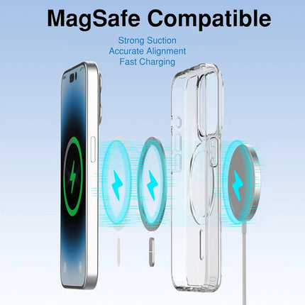 Funda Magnetic Clear Case For APPLE iPhone 17 Air 16 15 14 13 12 Pro Max Plus 16e Mini Wireless Charging Compatible With Magsafe