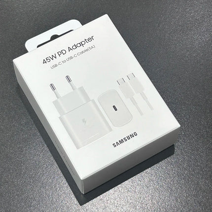 Samsung 45W PD Charger Super Fast Charging For Galaxy S25 Ultra Plus S24 S23 S22 A56 A55 A36 EU Adapter 5A Type C Cable