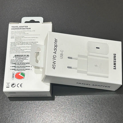 Samsung 45W PD Charger Super Fast Charging For Galaxy S25 Ultra Plus S24 S23 S22 A56 A55 A36 EU Adapter 5A Type C Cable