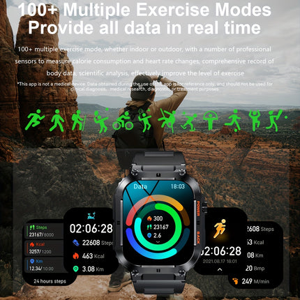 LIGE Smart Watch Wireless Call For Women Men, 1.96" HD Display, Multi Sports Modes, Voice Assistant, Weather Forecast, Calorie Monitoring, Sports Pedometer Watch For Android IOS