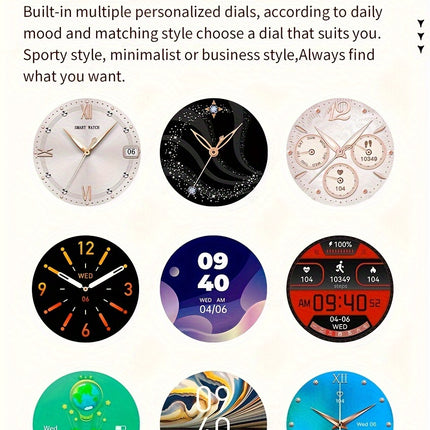 Smart Watch (Answer/Make Call), 128"AMOLED High-definition Color Screen, IP67 Waterproof/ Calculator/ Engineering Test Mode & Shipping Mode/Do Not Disturb Mode/Battery Saver Mode Fitness Watches for Women & Men