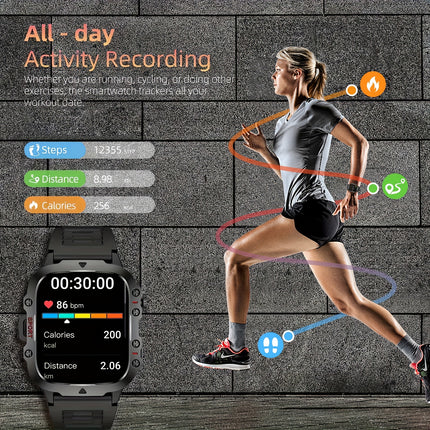 Smart Watch (Make/Answer Call), Fitness tracker For Women Men, Smartwatch With Sport Modes, 3ATM Waterproof Smart Activity Watch