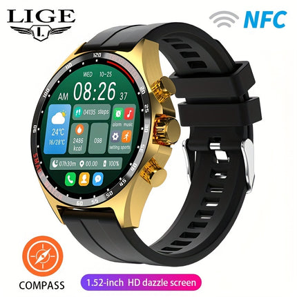 Top Brand Fashion Smart Watch For Women 1.52 Inch HD Screen 50+ Sports Modes Altitude Calendar Call Reminder Music Exercise Message Notification Mileage Record Watch for Women & Men