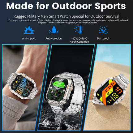 LIGE Smart Watch Wireless Call For Women Men, 1.96" HD Display, Multi Sports Modes, Voice Assistant, Weather Forecast, Calorie Monitoring, Sports Pedometer Watch For Android IOS