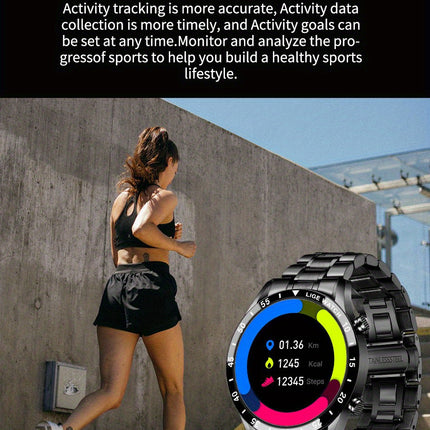 LIGE 2023 Full Circle Touch Screen Steel Band Call Man Smart Watch Waterproof Sports Activity Fitness Smartwatch For Men