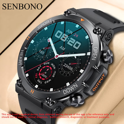 Mens Smart Watch - Seamless Wireless Calling & Message Alerts, HD Touchscreen, Health Tracker, Sport-Ready - Universally Compatible with Smartphones