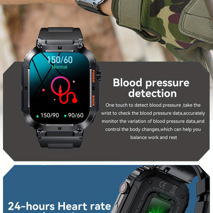 LIGE Smart Watch Wireless Call For Women Men, 1.96" HD Display, Multi Sports Modes, Voice Assistant, Weather Forecast, Calorie Monitoring, Sports Pedometer Watch For Android IOS