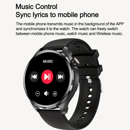 GUHUAVMI 2024 New Men's Sports Smart Watch GPS Track NFC Voice Assistant Wireless Call Smart Watch 1.53-inch AMOLED 360 * 360 HD Screen Watch GT4.