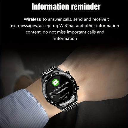 LIGE 2023 Full Circle Touch Screen Steel Band Call Man Smart Watch Waterproof Sports Activity Fitness Smartwatch For Men