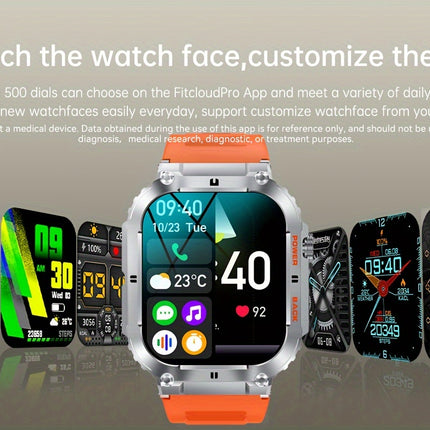LIGE Smart Watch Wireless Call For Women Men, 1.96" HD Display, Multi Sports Modes, Voice Assistant, Weather Forecast, Calorie Monitoring, Sports Pedometer Watch For Android IOS