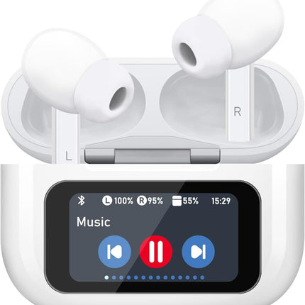 Wireless Earbuds, 5.4 Bluetooth Headphones With Touch Screen Ear Buds, ANC ENC Noise Cancelling Earbuds Headphones With Microphone, Wireless Bluetooth In Ear Earphones For Android IOS Phones