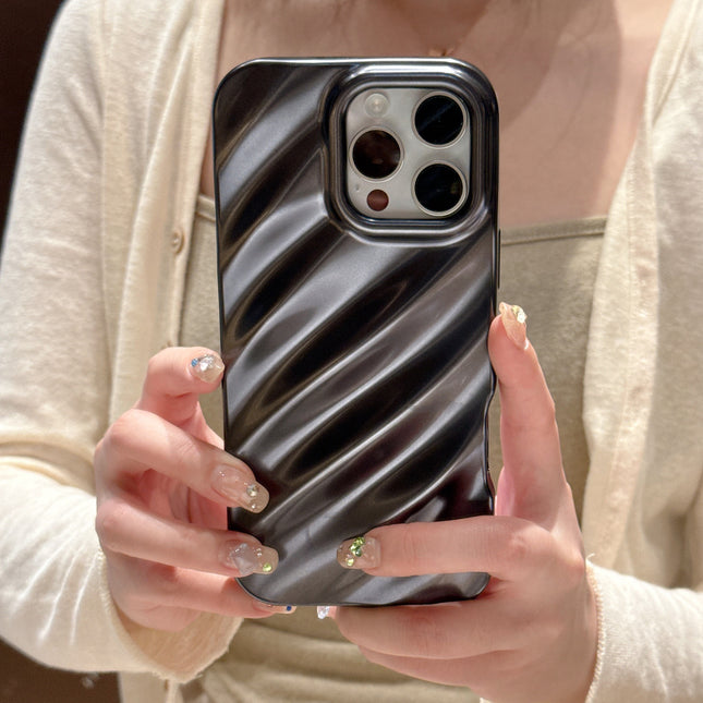 Matte Plating Shell Water Ripple Applicable Mobile Phone Soft Case