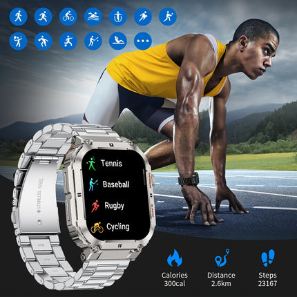 LIGE Smart Watch Wireless Call For Women Men, 1.96" HD Display, Multi Sports Modes, Voice Assistant, Weather Forecast, Calorie Monitoring, Sports Pedometer Watch For Android IOS