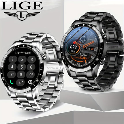 LIGE Smart Watch (Wireless Call) For Women Men, 1.39" HD Display, Multi Sports Modes, Information Alerts, Music Control, Sleep Monitoring, Sports Pedometer Watch For Android IOS