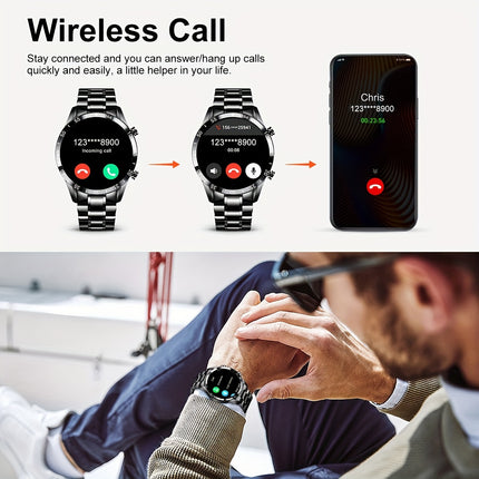 LIGE Smart Watch (Wireless Call) For Women Men, 1.39" HD Display, Multi Sports Modes, Information Alerts, Music Control, Sleep Monitoring, Sports Pedometer Watch For Android IOS