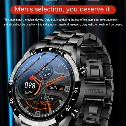 LIGE Smart Watch (Wireless Call) For Women Men, 1.39" HD Display, Multi Sports Modes, Information Alerts, Music Control, Sleep Monitoring, Sports Pedometer Watch For Android IOS