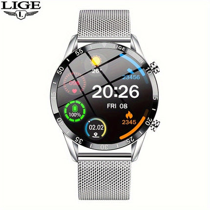 LIGE Smart Watch (Wireless Call) For Women Men, 1.39" HD Display, Multi Sports Modes, Information Alerts, Music Control, Sleep Monitoring, Sports Pedometer Watch For Android IOS