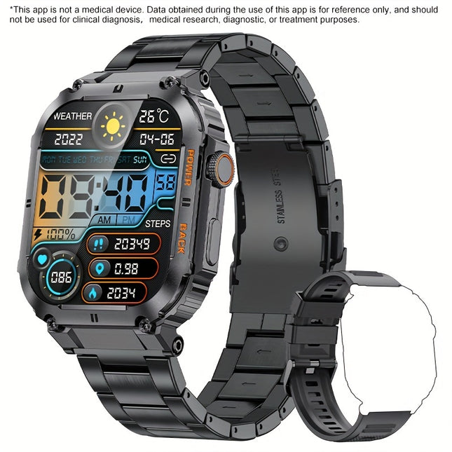 LIGE Smart Watch Wireless Call For Women Men, 1.96" HD Display, Multi Sports Modes, Voice Assistant, Weather Forecast, Calorie Monitoring, Sports Pedometer Watch For Android IOS