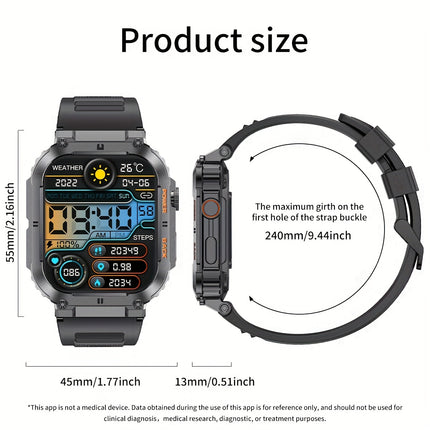 LIGE Smart Watch Wireless Call For Women Men, 1.96" HD Display, Multi Sports Modes, Voice Assistant, Weather Forecast, Calorie Monitoring, Sports Pedometer Watch For Android IOS