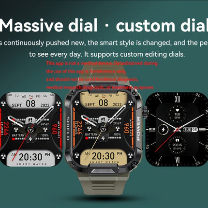 Ultimate Military Smart Watch - Android & IOS Compatible, AI Voice Assistant, Hands-Free Call, Advanced Fitness Tracker, Sports Watch - Perfect Gift for Her on Birthday, Valentines, Easter