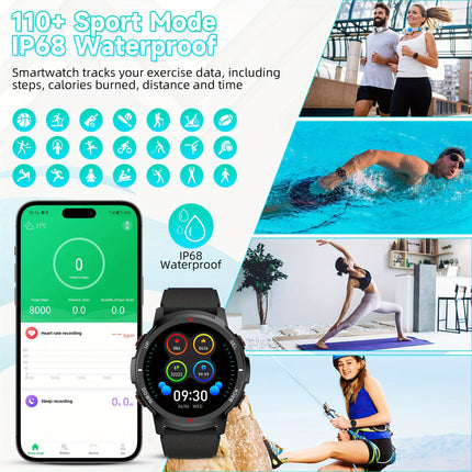 S52 Smart Men's Watch, 1.39 "smart Watch With Wireless Call, Sleep Monitor,, 110+sport Mode, Compatible With Android IOS