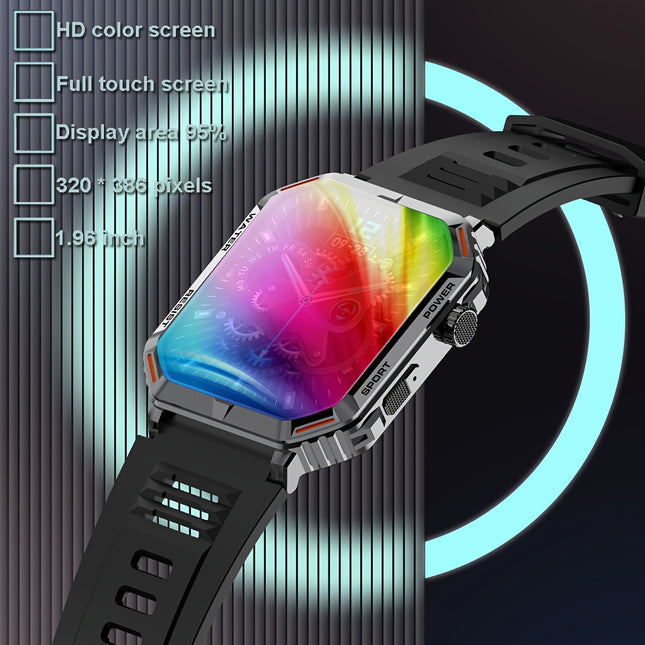 Men's Wireless Smart Watch with 100+ Sport Modes, Full Touch Screen Activity Tracker, Pedometer, and Calorie Counter for Smartphones