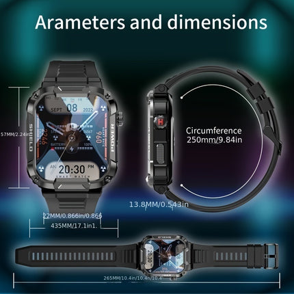 Ultimate Military Smart Watch - Android & IOS Compatible, AI Voice Assistant, Hands-Free Call, Advanced Fitness Tracker, Sports Watch - Perfect Gift for Her on Birthday, Valentines, Easter