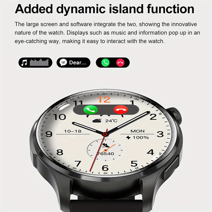 GUHUAVMI 2024 New Men's Sports Smart Watch GPS Track NFC Voice Assistant Wireless Call Smart Watch 1.53-inch AMOLED 360 * 360 HD Screen Watch GT4.