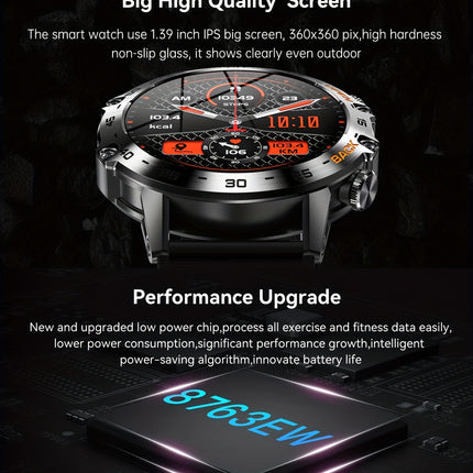 LIGE HD Smart Watch - Stylish Wrist Watches for Women Men with Wireless Call, 1.39" High-Definition Display, Multi-Sports Modes, Information Alerts, Sedentary Reminders, Music Control, Sports Pedometer, and Heart Rate Monitor