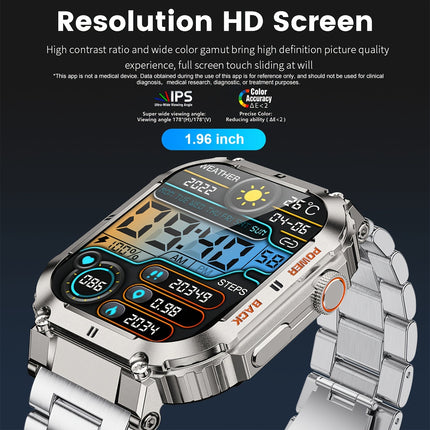 LIGE Smart Watch Wireless Call For Women Men, 1.96" HD Display, Multi Sports Modes, Voice Assistant, Weather Forecast, Calorie Monitoring, Sports Pedometer Watch For Android IOS